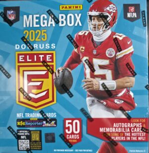 2025 Elite Football Mega
RC. Ashton Jeanty, Colston Loveland, Luther Burden IIl ,Cam Ward, Travis Hunter, Jaxson Dart,